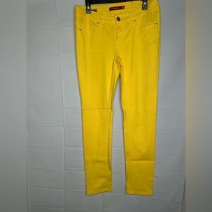 Vigold Womens Skinny Jeans Yellow Stretch Casual Low Rise Size 7/8